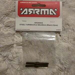 ARRMA Steel Turnbuckle M4x48mm Black Set Of 2 Brand New